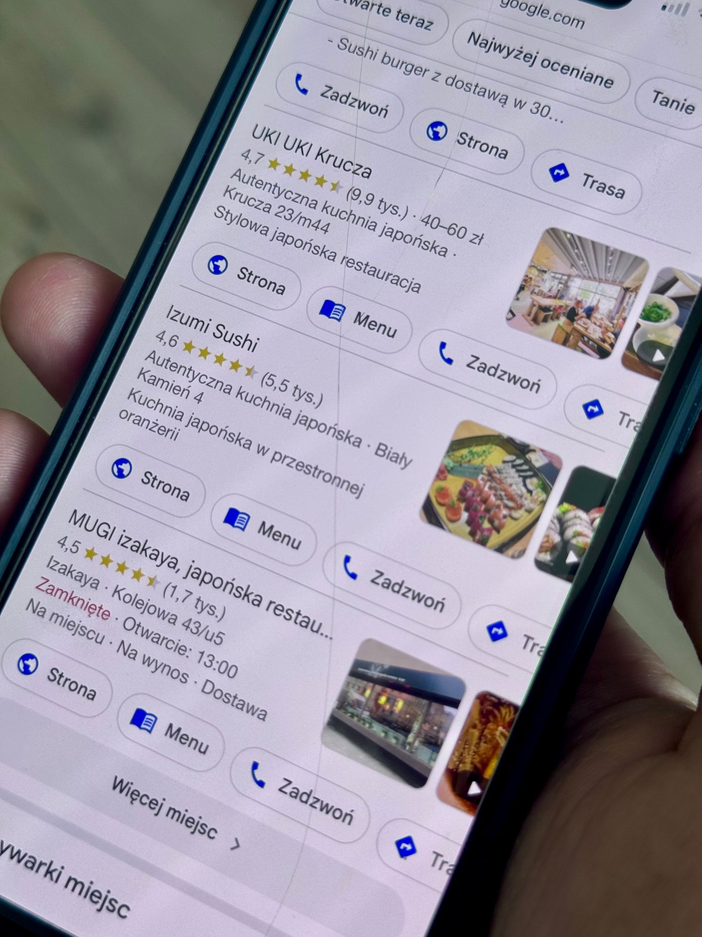 Wizytówka Google